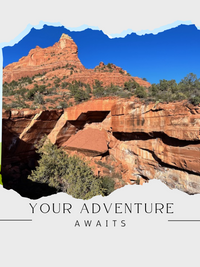 Adventure Camping & Trip Template image of red rocks